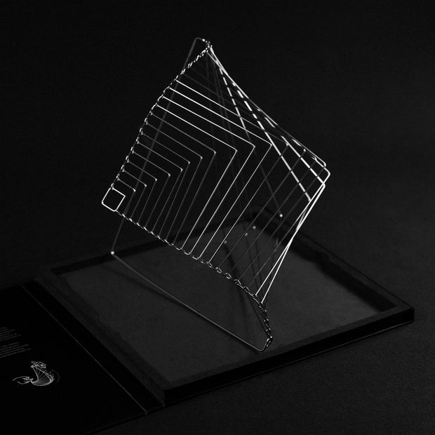 Square Wave Silver Original made in Italy art sculpture
